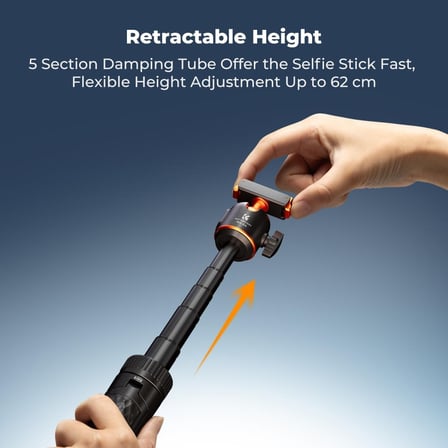 K&F Concept Osmo Action 6 / Osmo Nano Için Manyetik Selfie Çubuğu & Tripod
