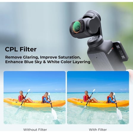 K&F Concept Osmo Pocket 4 Için Filtre Seti (Uv/cpl/nd2-32 ND32-512)
