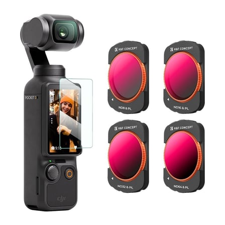 K&F Concept Osmo Pocket 3/4 Uyumlu Nd&pl Filtre Seti (Nd8&pl + ND16&PL + ND32&PL + ND64&PL) | Hibrit Nd&pl Filtre 2'si 1 Arada