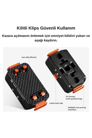 K&F CONCEPT Insta360 X5 Uyumlu Manyetik Katlanabilir Hızlı Çıkarma Adaptör