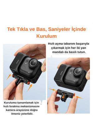 K&F CONCEPT Insta360 GO Ultra Manyetik Katlanabilir Hızlı Çıkarma Adaptör