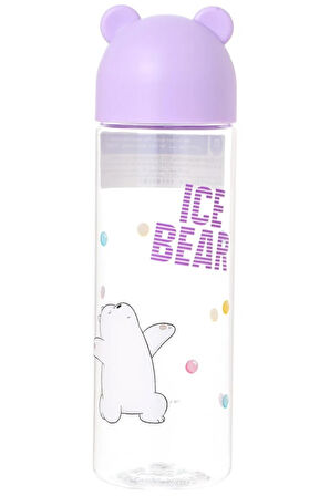 We Bare Bears Lisanslı Figür Kapaklı Plastik Şişe (500Ml)