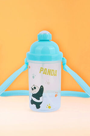 We Bare Bears Lisanslı Tutacaklı Plastik Şişe (500ml) - Panda