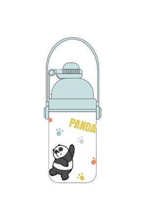 We Bare Bears Lisanslı Tutacaklı Plastik Şişe (500ml) - Panda