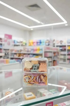 Miniso Lisanslı Saç Mandalı Ve Lastik Seti Çift Katmanlı – Düzenli Pratik Saç Aksesuar Seti