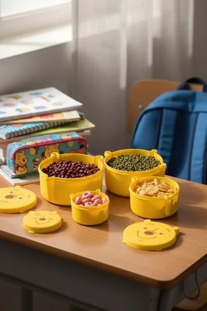 Disney Lisanslı Winnie the Pooh Gıda Saklama Seti – 4’lü Paket Mutfak Düzenleyici
