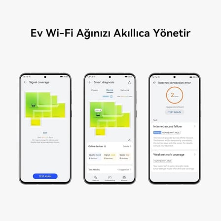 HUAWEI WiFi AX3S Router, Wi-Fi 6 AX3000 Gigabit Çift Bant Kablosuz Yönlendirici, Beyaz