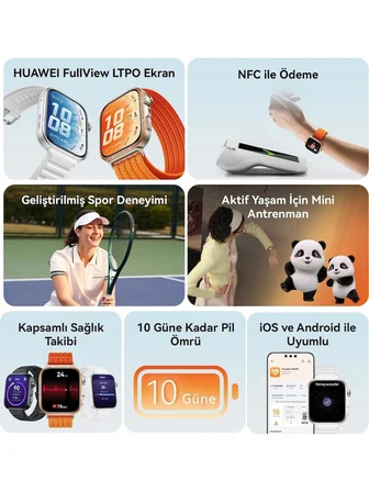 Huawei Watch Fit 5 Pro Akıllı Saat - Beyaz, Nfc ile Ödeme, Kapsamlı Sağlık Takibi, Gelişmiş Uyku Takibi, Uzun Pil Ömrü, İos Android Uyumlu