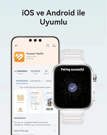 HUAWEI WATCH FIT 5 Pro Akıllı Saat, GPS, EKG, 1,92″ Safir Cam Ekran, NFC, Outdoor Modlar, Sağlık Takibi, Uzun Pil Ömrü, 5 ATM, Turuncu