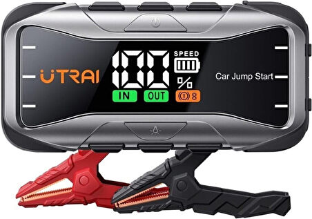 UTRAI Jstar JS10 27000mAh 6000A Jump Starter Taşınabilir Akü Takviye Kiti + Taşıma Çantası (Çanta + 65W PD Powerbank + LED Lamba)