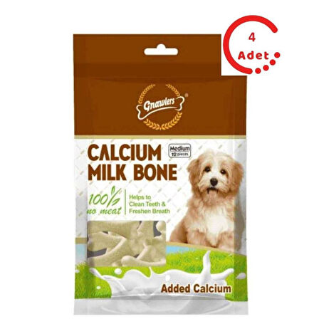 Gnawlers Köpek Ödül Bisküvisi Milk Bone 12'li Paket x 4 Adet
