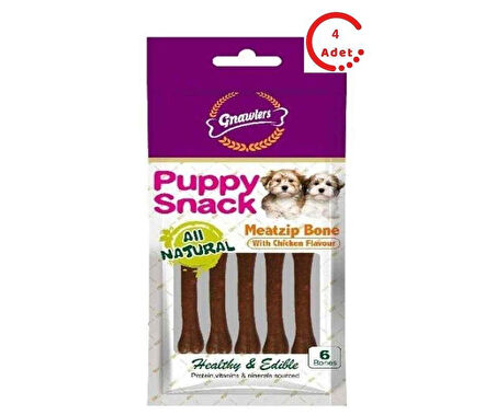 Gnawlers Chicken Flavor Meat Bone Köpek Ödülü 6 Lı x 4 Adet