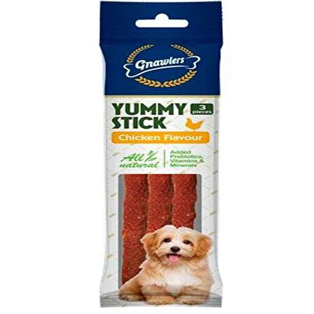 Gnawlers Yummy Köpek Ödülü Tavuklu 3'lü Paket