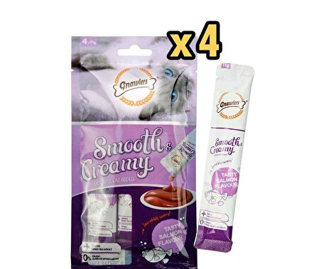 Gnawlers Krema Kedi Ödülü Somonlu 4x15 Gr x 4 Adet