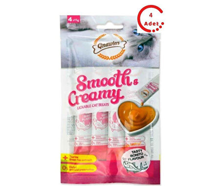 Gnawlers Krema Kedi Ödülü Ton Balıklı 4x15 Gr x 4 Adet