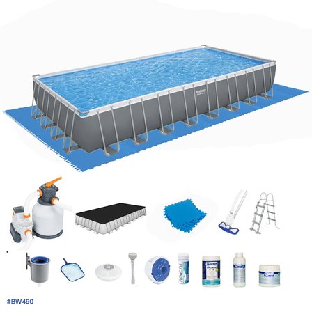 Prefabrik Havuz Seti 956 cm x 488 x 132 cm BW490 56623