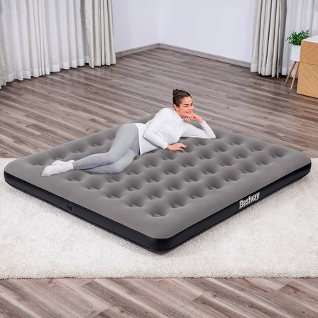 Bestway Ultra King 3 Kişilik Şişme Yatak, El pompası ve Yastık 203x183x22cm 671HC BW149