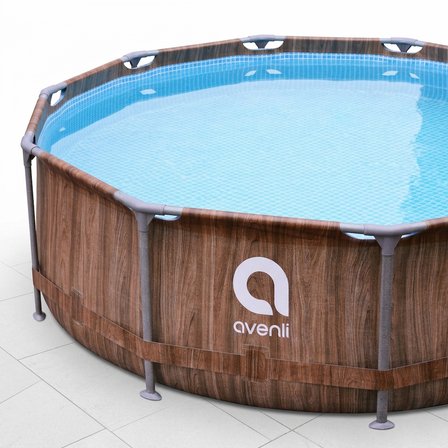 Ahşap Desenli Prefabrik Havuz 305 cm x 76 cm 12247V54 JL614