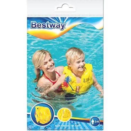 Bestway 32069 Tropikal Desenli Yüzme Deniz Can Yeleği 3-6 Yaş 41X30 cm / 16"X12"