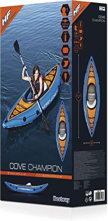 Bestway 65115, Hydro-Force Şişme Kano, Tek Kişilik Kürekli SET- 275x 81x45 cm