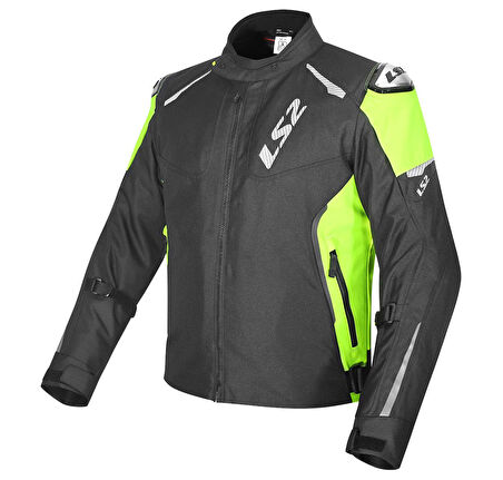 LS2 ZOOM ERKEK MOTOSİKLET MONT SİYAH-NEON SARI