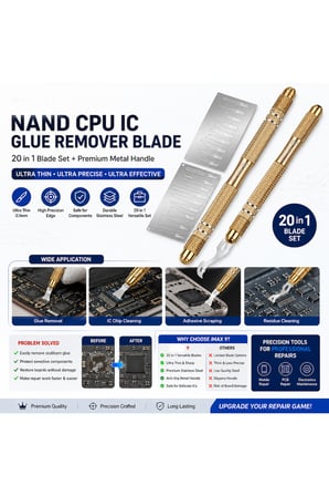 Nand CPU IC Yapıştırıcı Temizleme Bıçak Seti 20 Parça