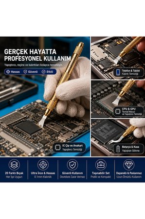 Nand CPU IC Yapıştırıcı Temizleme Bıçak Seti 20 Parça