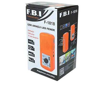 F.B.I   F-1818 Fm-Usb-Sd Çok Amaçlı Led Işıldak