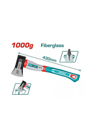 Fiberglas Saplı Yarma Balta 1000 Gr Yüksek Kalite NMS HIRDAVAT