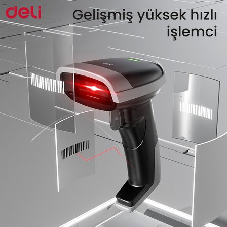 1D Lazer Barkod Okuyucu USB Kablolu Hızlı Tarama El Tipi Scanner