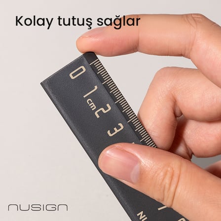 Siyah 15 cm Kolay Kavrama Çizim Cetveli