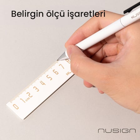 Beyaz 15 cm Kolay Kavrama Çizim Cetveli