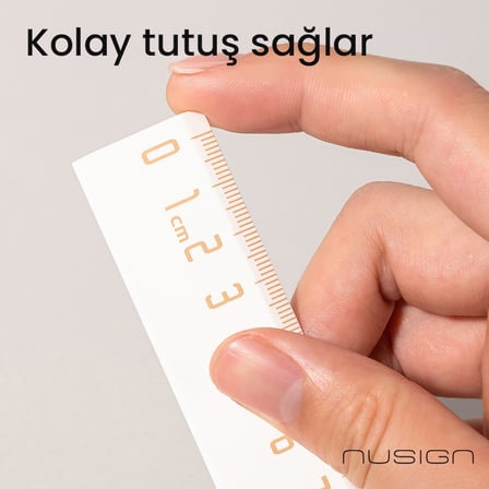Beyaz 15 cm Kolay Kavrama Çizim Cetveli