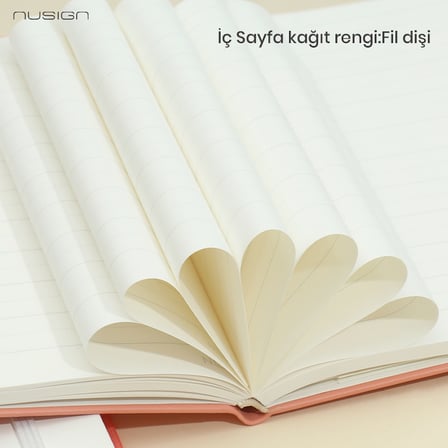 Nusign Deri Kapaklı Defter, Pembe