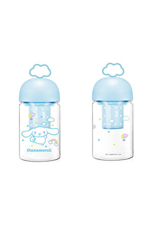 Sanrio Lisanslı Süzgeçli Borosilikat Cam Şişe - Cinnamoroll