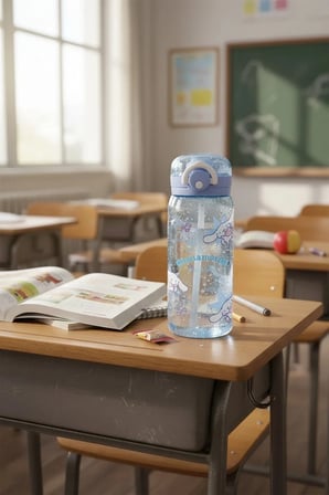 Sanrio Lisanslı Cinnamoroll Askılı Plastik Şişe 450 ML 17,7 Cm