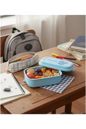 Disney Stitch Lisanslı Çift Katmanlı Yemek Kabı – 980 Ml – Sızdırmaz & Geniş