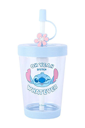 Disney Lilo & Stitch Lisanslı Pipetli Plastik Şişe (535ml)