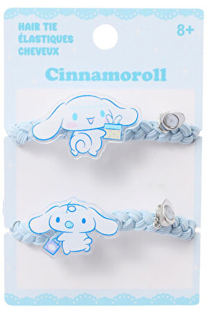 Sanrio Lisanslı Örgülü Saç Lastiği (2 adet) - Kuromi - My Melody - Cinnamoroll