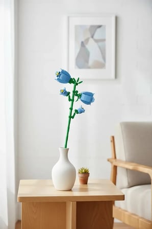 Miniso Lisanslı Çiçek Serisi Çan Çiçeği İnşa Blokları Seti ABS Dekoratif Çiçek Yapım Bloğu