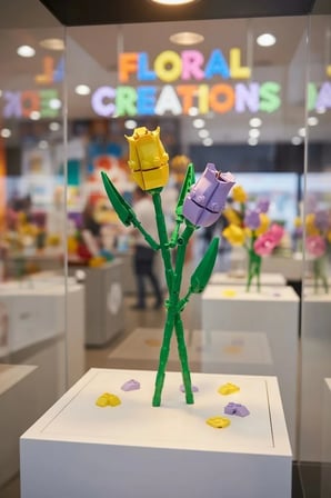 Miniso Lisanslı Çiçek Serisi Lale İnşa Blokları Seti ABS Dekoratif Çiçek Yapım Bloğu