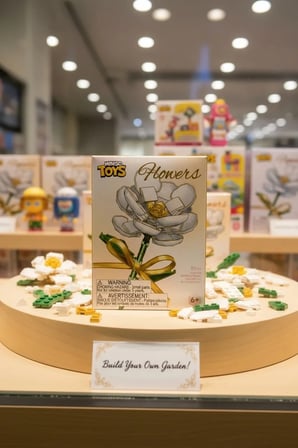 Miniso Lisanslı Çiçek Serisi Kamelya İnşa Blokları Seti ABS Dekoratif Çiçek Yapım Bloğu