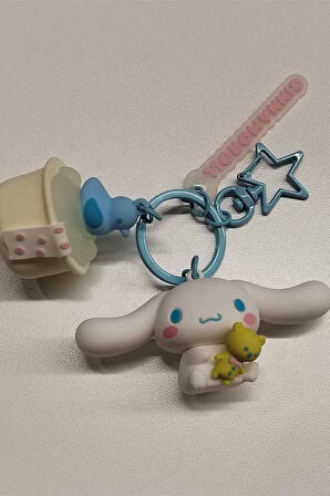 Sanrio Lisanslı Banyo Serisi Işıklı Anahtarlık - Cinnamoroll