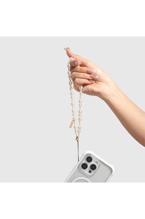 Pearl Serisi İnci Tasarımlı Telefon Askı İpi 40cm Gold