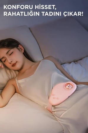 Lenovo Şarjlı Masaj Cihazı Akıllı Sırt Bel ve Karın Masaj Regl Kemeri H3 Mini Pembe