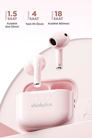 Lenovo Thinkplus Lp23 Pembe Bluetooth BT 5.4 Kablosuz Kulaklık 