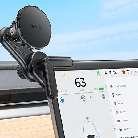 Yesido C212 MagSafe Araç İçi Telefon Tutucu - Siyah