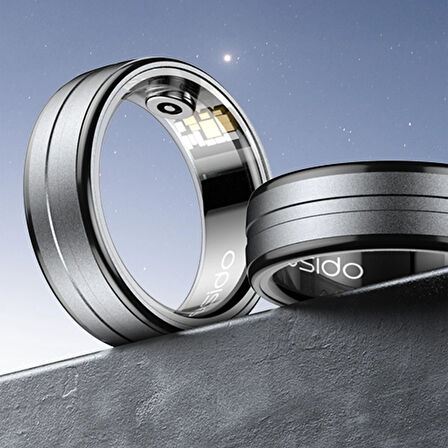 Yesido IO32 50M Su Geçirmez Sağlık ve Egzersiz Takip Özellikli Akıllı Yüzük - Siyah