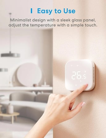 Meross Akıllı Termostat Matter MTS215B (Apple Home Destekli)