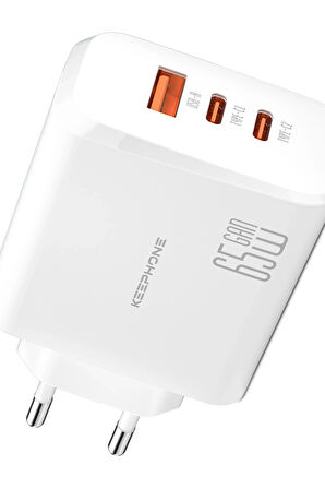 Keephone CH23121 GaN 65W PD Şarj Cihazı - Beyaz